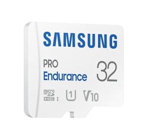 Memorie Samsung 32 GB micro SD PRO Endurance, Adaptor, Clasa 10, Rezistent la apă, Rezistent la magneti, Rezistent la temperatură, Rezistent la raze X, Citire 100 MB/s - Scriere 30 MB/s