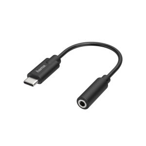 Hama Audio Adapter, USB-C Plug - 3.5 mm Jack Socket, Stereo