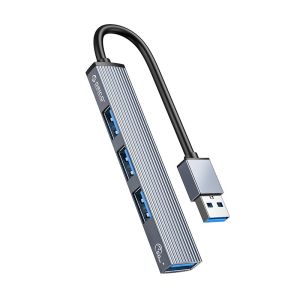 Hub Orico USB3.0/2.0 HUB 4 porturi, Aluminiu - AH-A13-GY