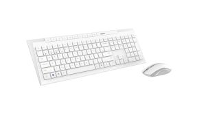 Комплект клавиатура и мишка RAPOO 8210M Multi mode, Bluetooth &2.4Ghz, Безжичен, Бял