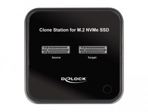 Delock M.2 Docking Station for 2 x M.2 NVMe PCIe SSD with Clone function