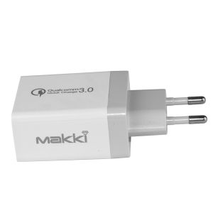 Încărcător rapid Makki Încărcător rapid - QC3.0+2xUSB 30W Alb - MAKKI-QC30W3