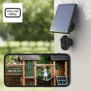 Cameră de exterior Hama WiFi, Cu Panou Solar, Baterii, Detector de Mișcare, 1080p