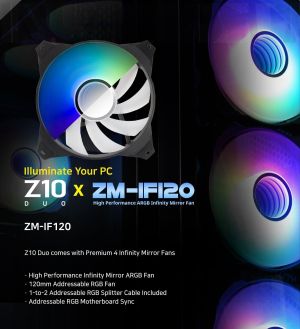 Zalman Case EATX - Z10 DUO - Mesh/Tempered Glass
