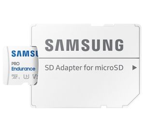 Памет Samsung 128 GB micro SD PRO Endurance, Adapter, Class10, Waterproof, Magnet-proof, Temperature-proof, X-ray-proof, Read 100 MB/s - Write 40 MB/s