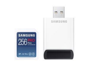 Memory Samsung 256GB SD PRO Plus + Reader, Class10, Read 160MB/s - Write 120MB/s