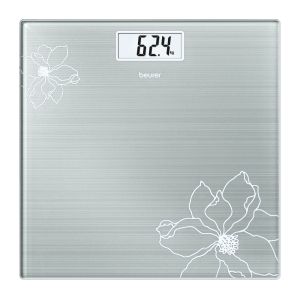 Beurer GS 10 Glass bathroom scale Gray; Automatic switch-off, overload indicator; 180 kg / 100 g