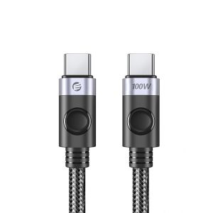 Orico кабел Cable USB C-to-C PD 100W Charging 1.0m Black - C2CZ-BK-10