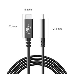 Cablu Orico Cablu USB4.0 40Gbps M/M 0,5m Negru PD100W - U4A05-BK