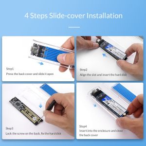 Orico Storage - Case - M.2 NVMe M key - USB3.1 Type-C - TCM2-C3-BK