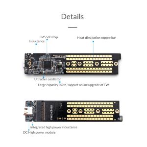 Orico Storage - Case - M.2 NVMe M key - USB3.1 Type-C - TCM2-C3-BK