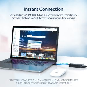 Orico USB to LAN 100Mbps black - UTK-U2