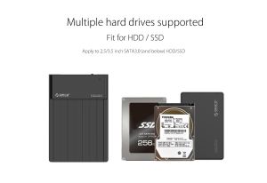 Orico Storage - HDD/SSD Dock - 2.5 and 3.5 inch USB3.0 - 6518US3-V2