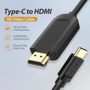 Vention кабел Cable Type-C to HDMI - 2.0m 4K Black - CGUBH