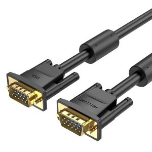 Cablu cablu monitor Vention VGA HD15 M / M 1,0 m placat cu aur, 2 ferite - DAEBF