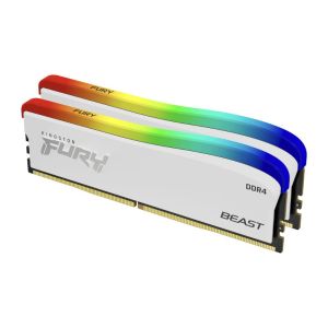 Memory Kingston FURY Beast White RGB 32GB(2x16GB) DDR4 3200MHz KF432C16BWAK2/32