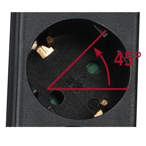 Hama Power Strip, 6-Way, Overvoltage Protection, 360°, Switch, 1.4 m, black