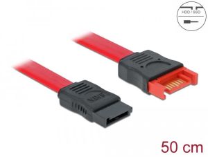 Интерфейсен кабел SATA III Delock 83954, Удължителен. 0.50 m, Червен