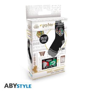 Чорапи ABYSTYLE HARRY POTTER Black & Grey Hogwarts, Черен/Сив