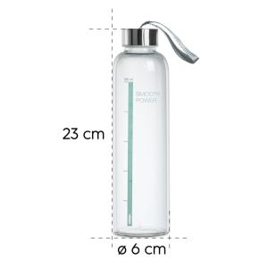Xavax To Go Glass Bottle, 500ml, with Marking, Loop, for Carbonated & Hot/Cold