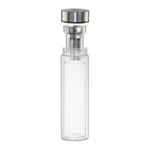 Xavax To Go Glass Bottle, 450ml, with Protective Sleeve, Insert, for Carbonated & Hot/Cold