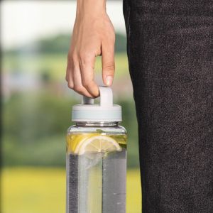 Xavax Drinking Bottle, 1250ml, Leak-proof, Handle, Screw Cap, transparent