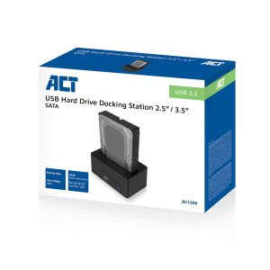 Stație de andocare ACT AC1500, USB 3.1 Gen1, pentru HDD/SSD SATA de 3,5"/2,5"