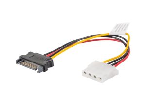 Adapter Lanberg molex (f) -> SATA (m), cable 15cm