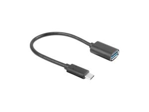 Adaptor Lanberg Adater Cable USB-C(M) 3.1->USB-A(F) OTG 15CM Negru