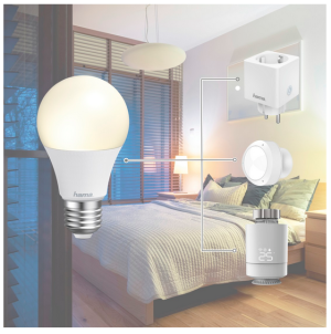Hama WLAN LED Lamp, E27, 10W, Dimmable, Bulb, for Voice / App Control, white, 806lm