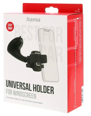 Suport pentru telefon mobil Hama Easy Snap, pentru mașină, ventuză, universal