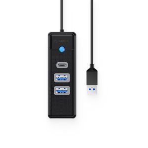 Orico HUB USB3.0 3 port - 2 x USB3.0, 1 x Type C, Black - PWC2U-U3-015-BK