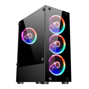1stPlayer Кутия Case ATX - Fire Dancing V2-A RGB - 4 fans included