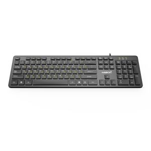 Tastatură chirilică cu profil redus Makki Tastatură USB BG - Ciocolată cu profil redus - KB-C14 Negru