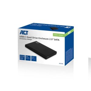 Sertar pentru hard disk ACT AC1225, SATA, 2.5", USB-C 3.2 Gen2, negru