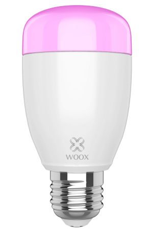 Bec inteligent Woox - R5085 - Bec LED WiFi Smart E27 RGB+Alb, 6W/40W, 500lm