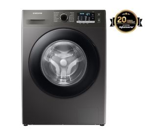 Washing Machine Samsung WW70TA026AX/LE, Washing Machine, 7kg, 1200 rpm, Energy Efficiency B, Eco Bubble, Hygiene Steam, Spin Efficiency B, Stainless steel, Black door