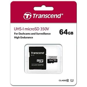 Memory Transcend 64GB micro SD w/ adapter U1, High Endurance