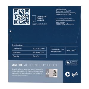 Arctic Thermal pad TP-3 100x100mm, 1.0mm - ACTPD00053A