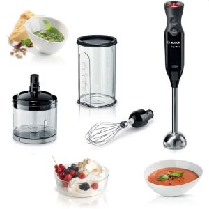 Blender Bosch MS61B6150, Blender, ErgoMixx, 1000 W, 12-speed, turbo button, Included mixing jug, mini chopper & stainless steel whisk, Black, Anthracite