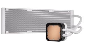 Охладител за процесор Corsair H150i ELITE LCD XT RGB WHITE (360mm), водно охлаждане, CW-9060077-WW AMD/Intel