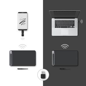 Graphic Tablet HUION Inspiroy Dial Q620M, USB-C, Black