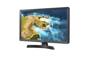 Monitor LG 24TQ510S-PZ, 23.6" WVA, LED, Smart webOS, Tuner TV DVB-T2/C /S2, 1000:1, Mega DFC, 200cd, 1366x768, SUNET AI, WiFi, HDMI, Bluetooth, USB 2.0, MOD HOTEL , AirPlay, difuzor 2x5W, negru