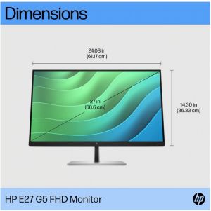 Monitor HP E27 G5, monitor IPS FHD de 27 inchi