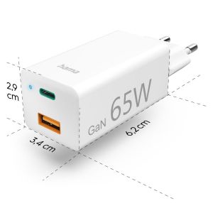Încărcător universal pentru laptop Hama USB-C, GaN, Power Del. (PD), 5-20V/65W