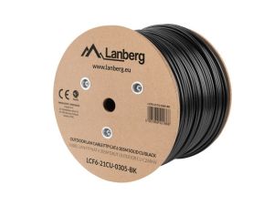 Cable Lanberg LAN cable FTP Cat.6 305m Outdoor Solid CU Fluke Passed, black