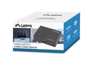 Adapter Lanberg Video Switch 3x HDMI + Micro USB port + Remote Controller, black