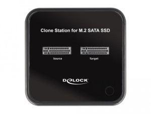 Delock M.2 Docking Station for 2 x M.2 SATA SSD with Clone function