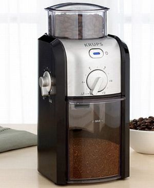Coffee Grinder Krups GVX242, Coffee Grinder Pro Edition black/chrome