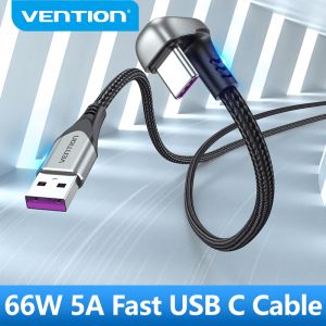 Vention Kabel USB 3.1 Type-C / USB 2.0 AM - 1.5M Negru în formă de U, aliaj de aluminiu 5A - COHHG